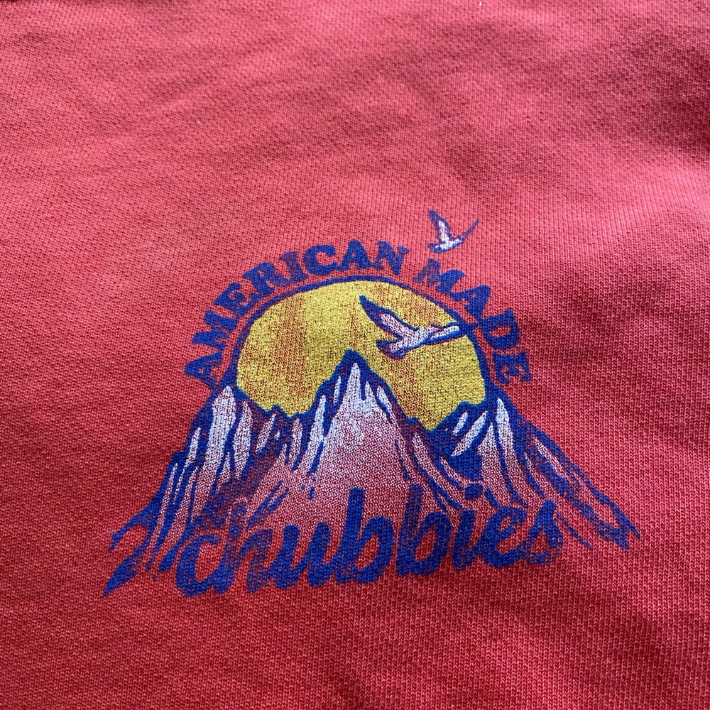 Chubbies Men’s crewneck sweatshirt coral color